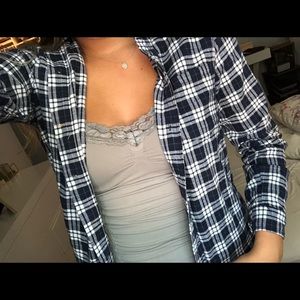 Brandy Melville Blue and White Flannel